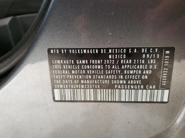 3VW2K7AJ9EM223108 - 2014 VOLKSWAGEN JETTA BASE Boz foto 12