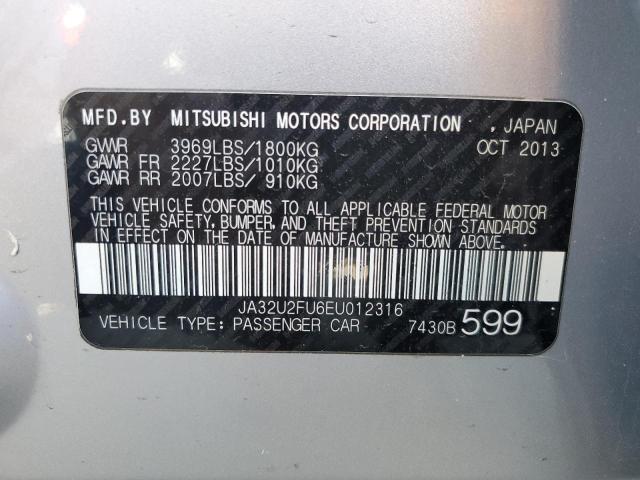 JA32U2FU6EU012316 - 2014 MITSUBISHI LANCER ES/ES SPORT SILVER photo 13