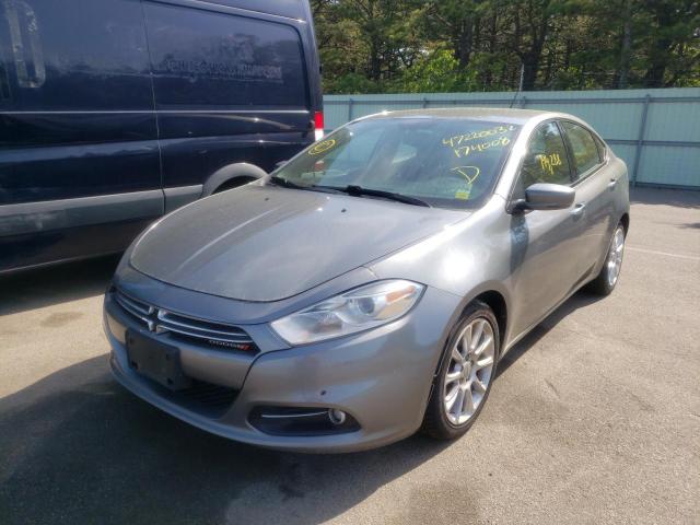 1C3CDFCA1DD174008 - 2013 DODGE DART LIMITED GRAY photo 2