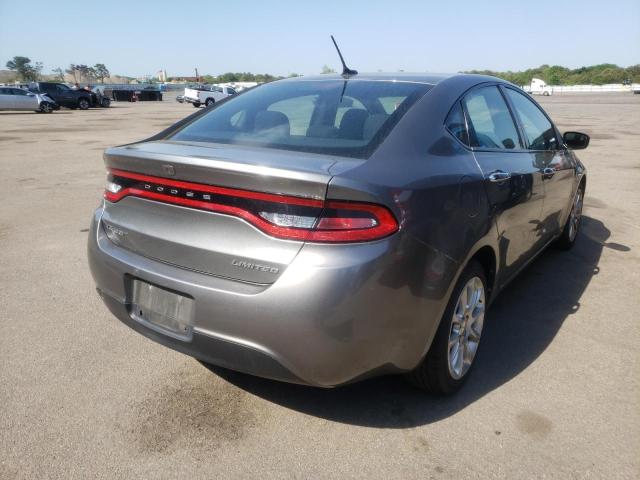 1C3CDFCA1DD174008 - 2013 DODGE DART LIMITED GRAY photo 4