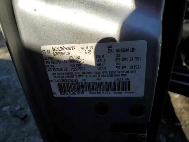 1J4GL38K55W722169 - 2005 JEEP LIBERTY RENEGADE SILVER photo 12