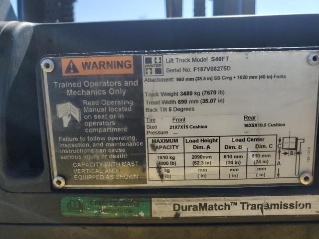 F187V08275D - 2007 HYST FORKLIFT YELLOW photo 10