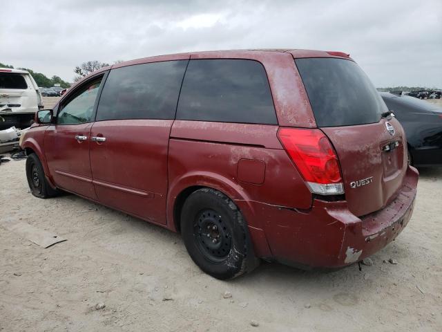 5N1BV28U27N113776 - 2007 NISSAN QUEST S RED photo 2