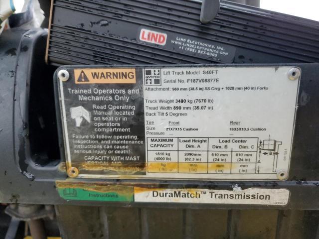 F187V08877E - 2007 HYST FORKLIFT YELLOW photo 10