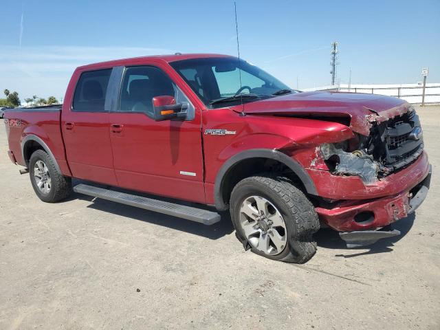 1FTFW1ET0DKE28906 - 2013 FORD F150 SUPERCREW RED photo 4