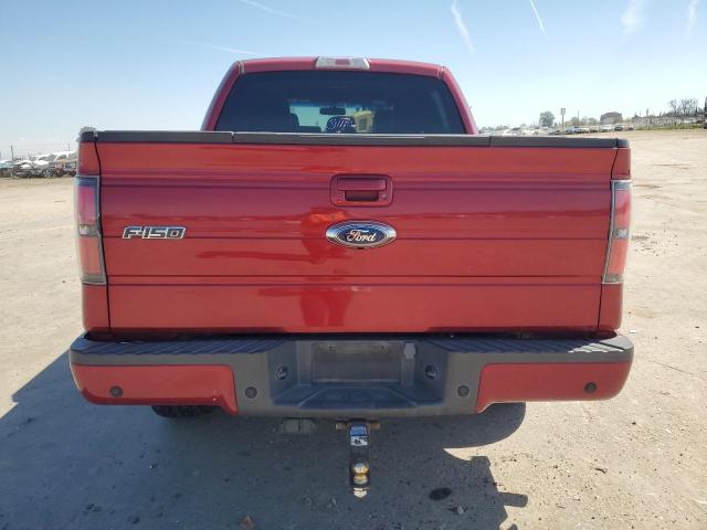 1FTFW1ET0DKE28906 - 2013 FORD F150 SUPERCREW RED photo 6