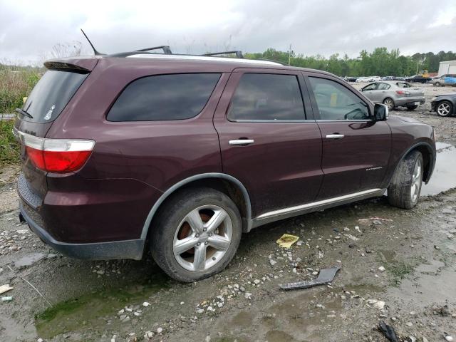 1C4SDJET2CC120083 - 2012 DODGE DURANGO CITADEL BURGUNDY photo 3