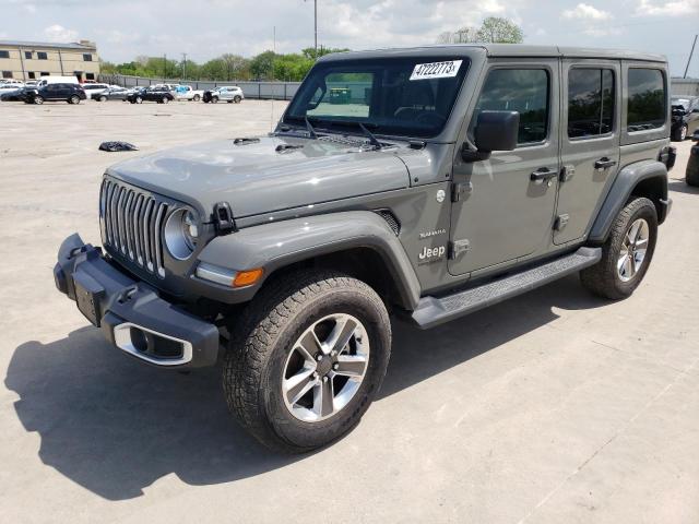 1C4HJXEN1NW120942 - 2022 JEEP WRANGLER U SAHARA GRAY photo 1