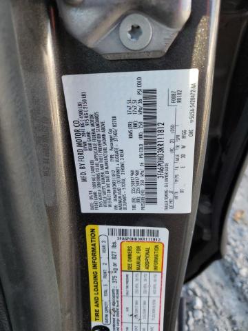 3FA6P0HD3KR111812 - 2019 FORD FUSION SE GRAY photo 12