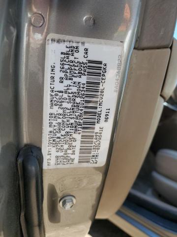 4T1BF28K41U126344 - 2001 TOYOTA CAMRY LE GRAY photo 12