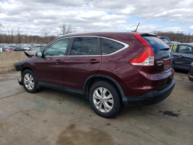 5J6RM4H78CL048699 - 2012 HONDA CR-V EXL MAROON photo 2