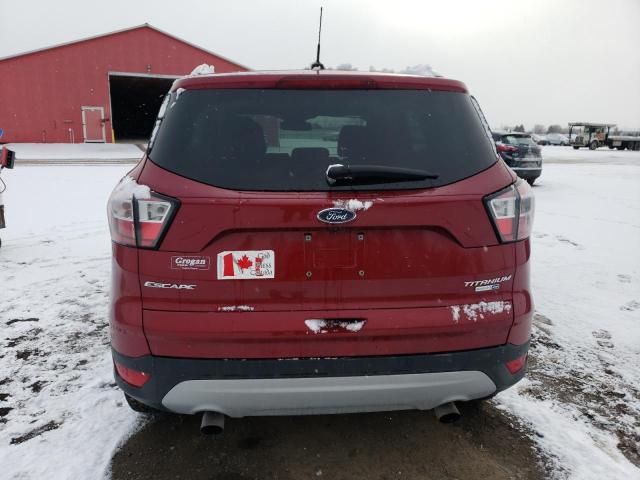 1FMCU9J97HUC36552 - 2017 FORD ESCAPE TITANIUM RED photo 6