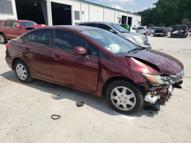 2HGFB2F58CH600754 - 2012 HONDA CIVIC LX BURGUNDY photo 4