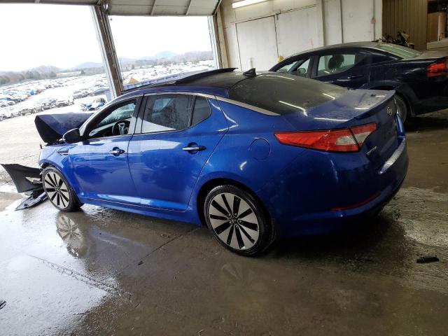 KNAGR4A64B5167060 - 2011 KIA OPTIMA SX BLUE photo 2