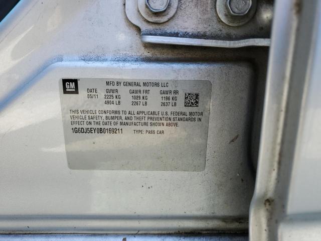 1G6DJ5EY0B0169211 - 2011 CADILLAC CTS PERFORMANCE COLLECTION SILVER photo 12