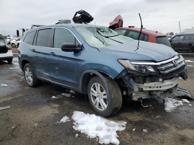 5FNYF6H14HB089764 - 2017 HONDA PILOT LX BLUE photo 4