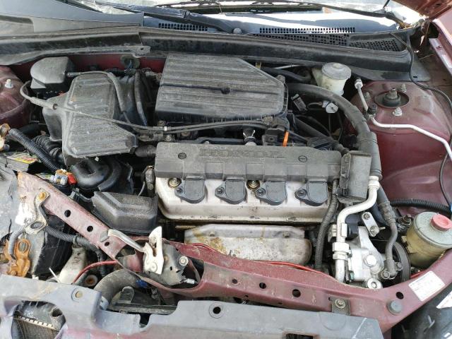 2HGES16542H587019 - 2002 HONDA CIVIC LX RED photo 11