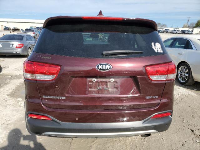 5XYPH4A56GG182736 - 2016 KIA SORENTO EX BURGUNDY photo 6