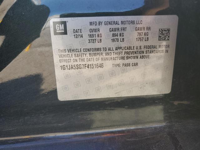 1G1JA5SG7F4151646 - 2015 CHEVROLET SONIC LS 黑色 照片 12