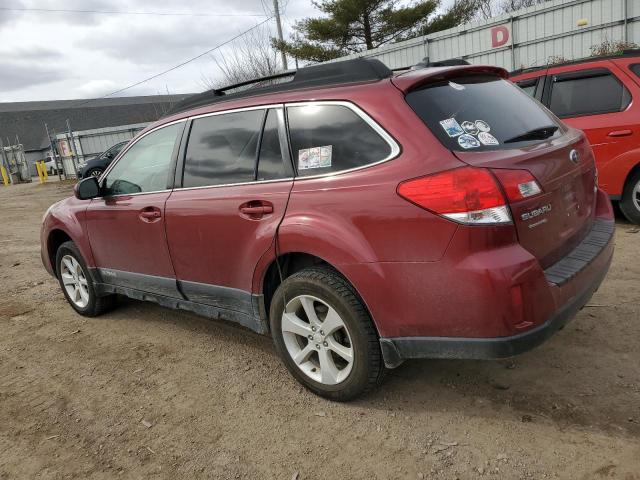 4S4BRBCC3E3276786 - 2014 SUBARU OUTBACK 2.5I PREMIUM RED photo 2