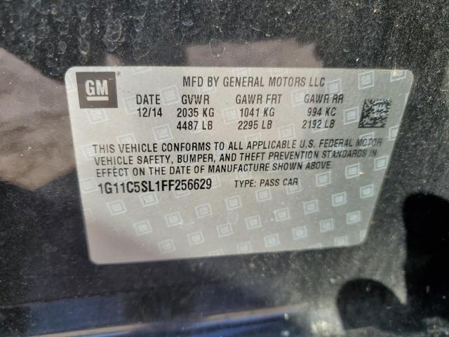 1G11C5SL1FF256629 - 2015 CHEVROLET MALIBU 1LT BLACK photo 12