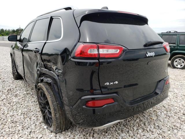 1C4PJMJX7JD598659 - 2018 JEEP CHEROKEE OVERLAND BLACK photo 3