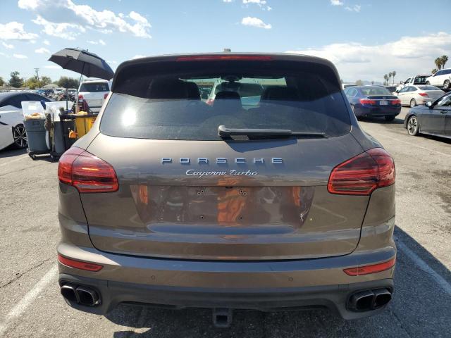 WP1AC2A21FLA80874 - 2015 PORSCHE CAYENNE TURBO BROWN photo 6