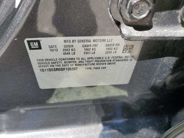 1G11D5SR6DF195387 - 2013 CHEVROLET MALIBU 1LT 灰色 照片 12