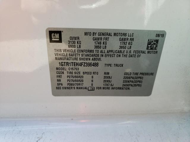 1GTR1TEH4FZ396488 - 2015 GMC SIERRA C1500 WHITE photo 12