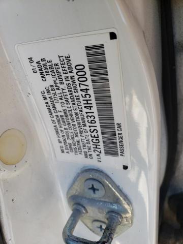 2HGES16314H547000 - 2004 HONDA CIVIC DX VP 白色 照片 12