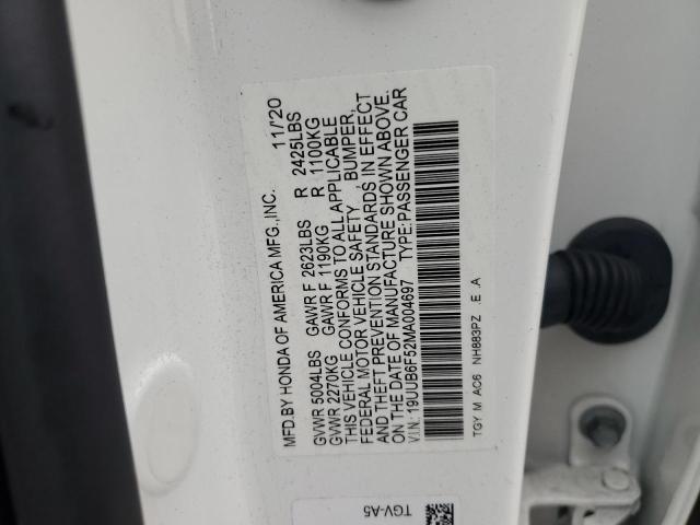 19UUB6F52MA004697 - 2021 ACURA TLX TECH A WHITE photo 13