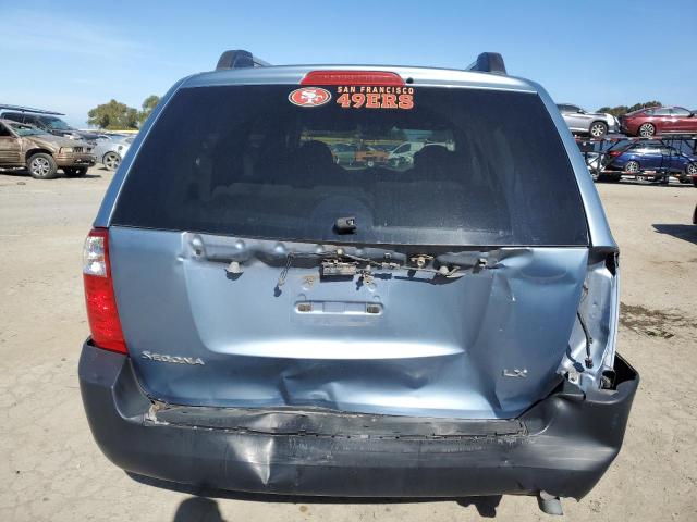 KNDMB233266088911 - 2006 KIA SEDONA EX TURQUOISE photo 6