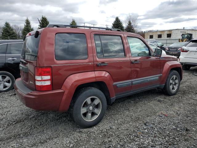 1J8GN28K38W254272 - 2008 JEEP LIBERTY SPORT RED photo 3