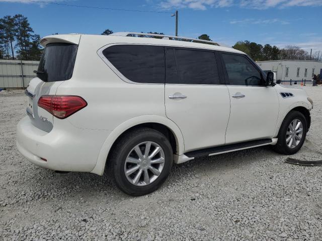 JN8AZ2ND0B9701125 - 2011 INFINITI QX56 WHITE photo 3