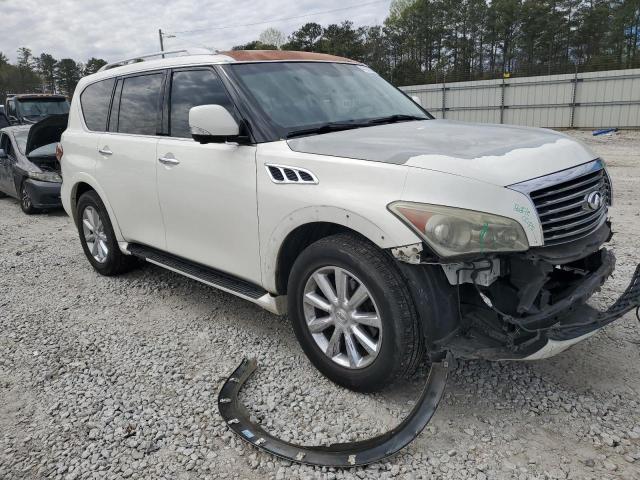 JN8AZ2ND0B9701125 - 2011 INFINITI QX56 WHITE photo 4