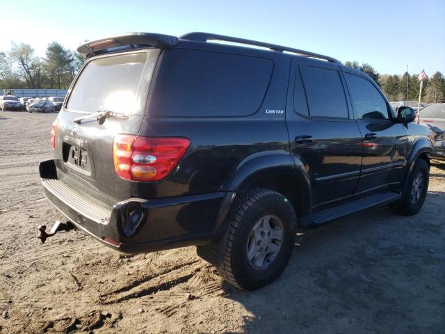 5TDBT48A12S116330 - 2002 TOYOTA SEQUOIA LIMITED BLACK photo 3