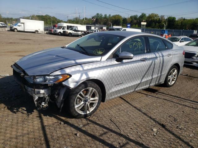 3FA6P0LU0JR117041 - 2018 FORD FUSION SE HYBRID SILVER photo 1