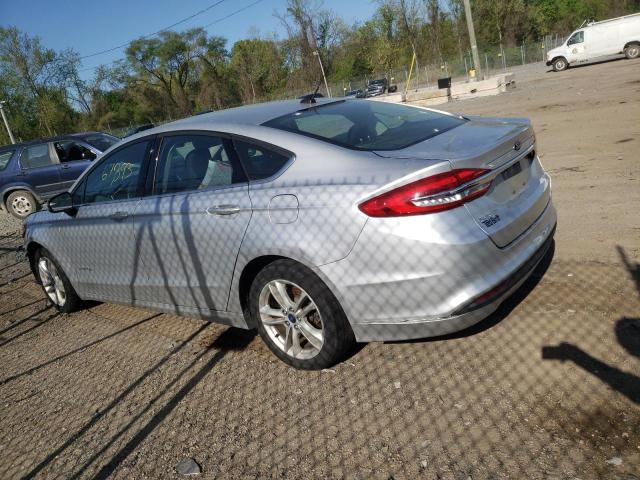 3FA6P0LU0JR117041 - 2018 FORD FUSION SE HYBRID SILVER photo 2