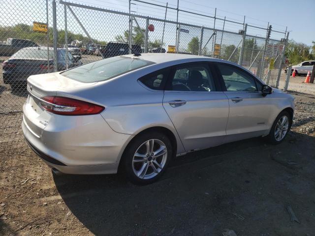 3FA6P0LU0JR117041 - 2018 FORD FUSION SE HYBRID SILVER photo 3