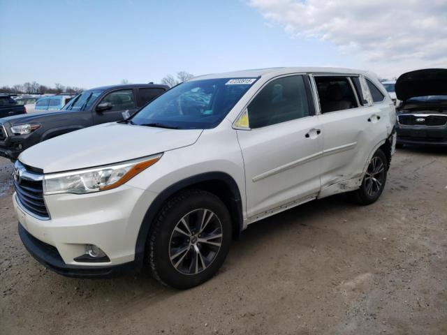 5TDJKRFH1GS291549 - 2016 TOYOTA HIGHLANDER XLE 白色 照片 1