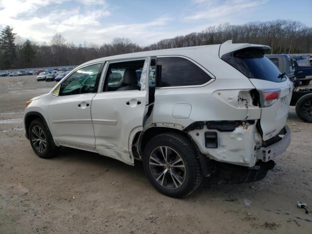 5TDJKRFH1GS291549 - 2016 TOYOTA HIGHLANDER XLE 白色 照片 2
