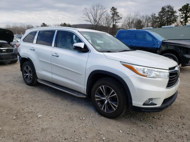 5TDJKRFH1GS291549 - 2016 TOYOTA HIGHLANDER XLE 白色 照片 4
