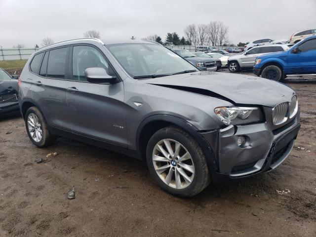 5UXWX9C57D0A18178 - 2013 BMW X3 XDRIVE28I GRAY photo 4