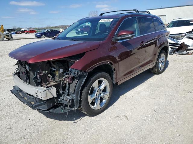 5TDDKRFH0ES038653 - 2014 TOYOTA HIGHLANDER LIMITED BURGUNDY photo 1