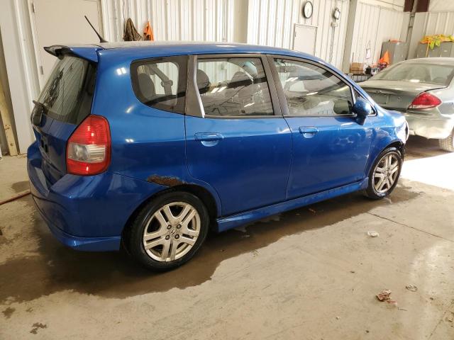 JHMGD37617S023590 - 2007 HONDA FIT S 蓝色 照片 3