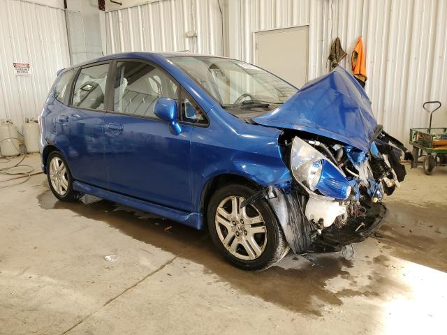 JHMGD37617S023590 - 2007 HONDA FIT S BLUE photo 4