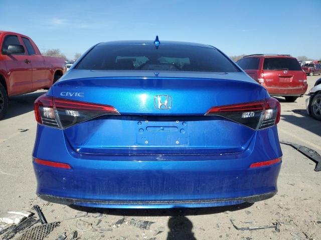 2HGFE1F73NH306796 - 2022 HONDA CIVIC EX BLUE photo 6