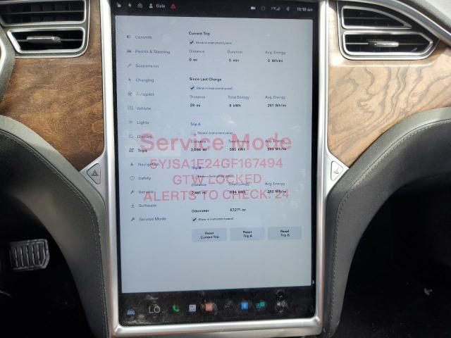 5YJSA1E24GF167494 - 2016 TESLA MODEL S Սև լուսանկար 9