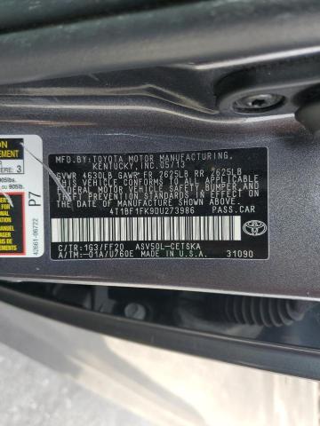 4T1BF1FK9DU273986 - 2013 TOYOTA CAMRY L GRAY photo 12