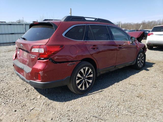 4S4BSANCXF3355790 - 2015 SUBARU OUTBACK 2.5I LIMITED BURGUNDY photo 3